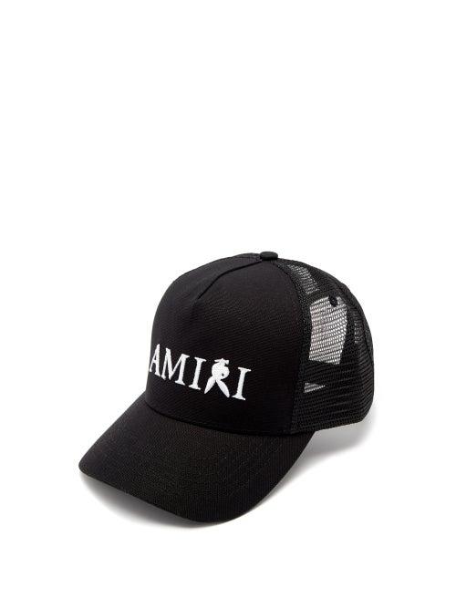 Amiri - X Playboy Embroidered Cotton-canvas Trucker Cap - Mens - Black