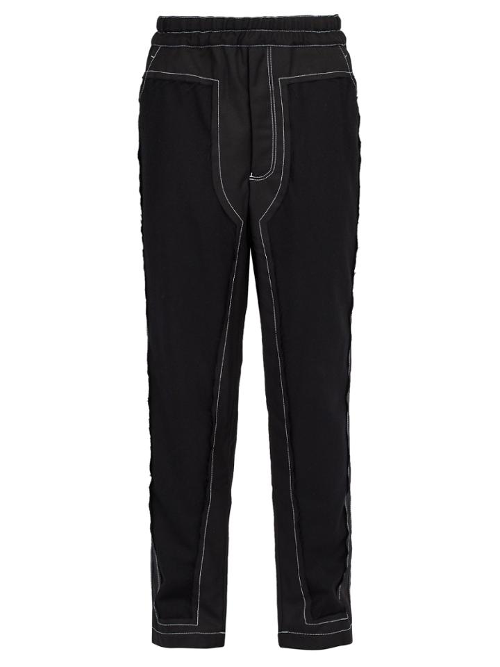 Comme Des Garçons Shirt Loose-fit Wool-blend Trousers