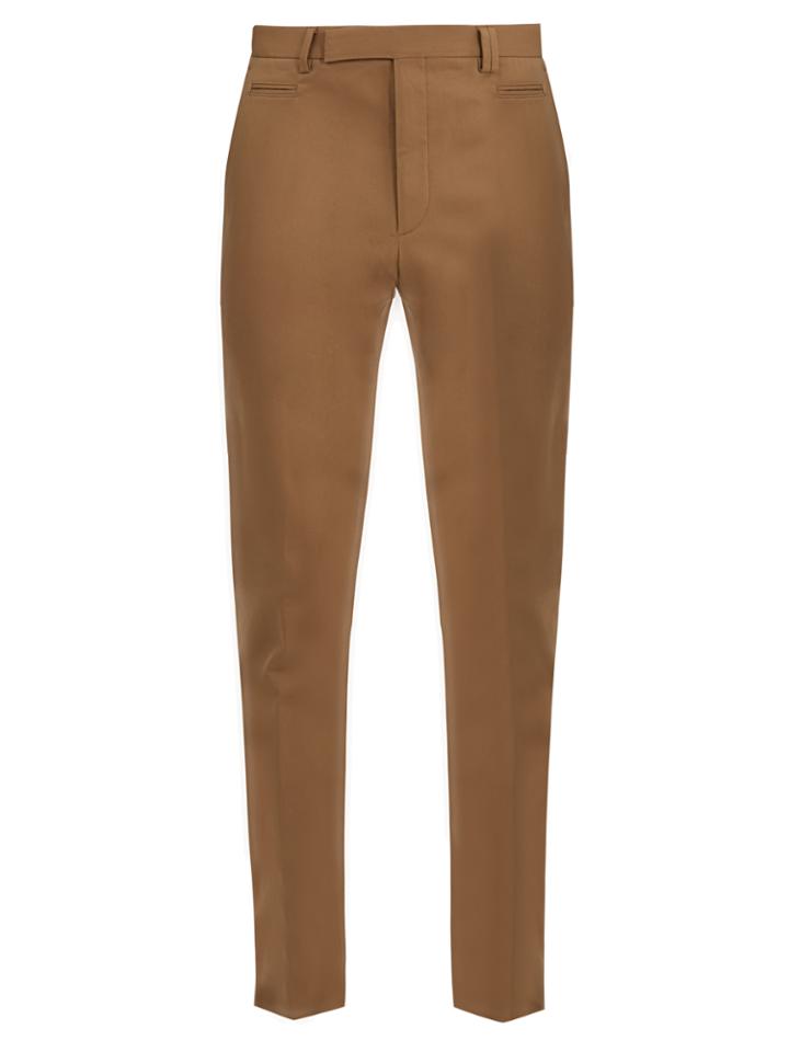 Fendi Straight-leg Stretch-cotton Chino Trousers