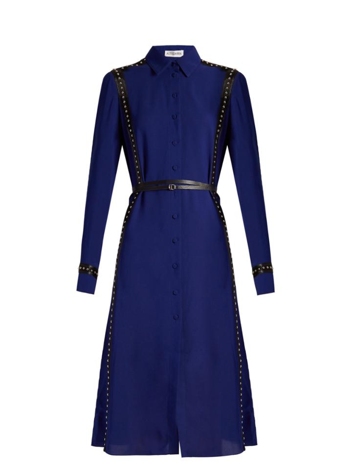 Altuzarra Bandido Stud-embellished Crepe Shirtdress