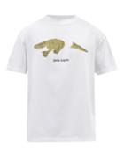 Palm Angels - Crocodile-print Cotton-jersey T-shirt - Mens - White