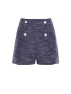 Balenciaga Button-front Tweed Shorts