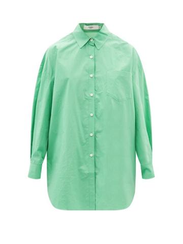 The Frankie Shop - Melody Organic Cotton-poplin Shirt - Womens - Green