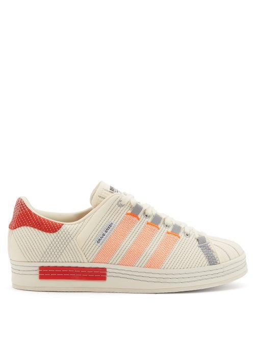 Matchesfashion.com Adidas X Craig Green - Superstar Embroidered Velvet Trainers - Mens - Cream