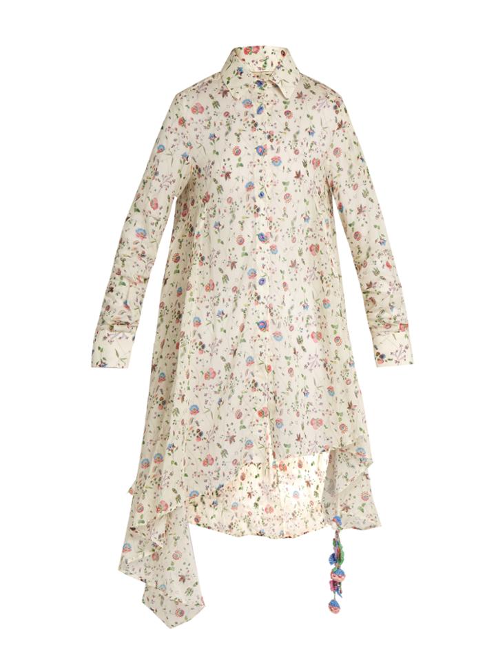 Anjuna Venere Printed Asymmetric Cotton Dress
