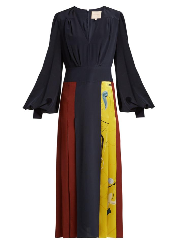 Roksanda Teruko Abstract-panel Silk Dress