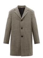 Matchesfashion.com Lanvin - Checked Wool Twill Car Coat - Mens - Brown