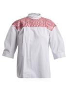 Jupe By Jackie Chao Embroidered Striped Cotton Top