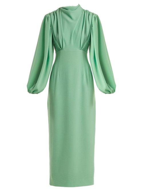 Matchesfashion.com Emilia Wickstead - Niamh Stretch Crepe Pencil Dress - Womens - Light Green