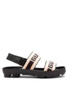 Matchesfashion.com Gucci - Stripe Logo Sandals - Mens - Black Multi
