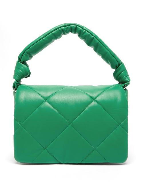 Stand Studio - Wanda Mini Quilted Faux-leather Shoulder Bag - Womens - Green