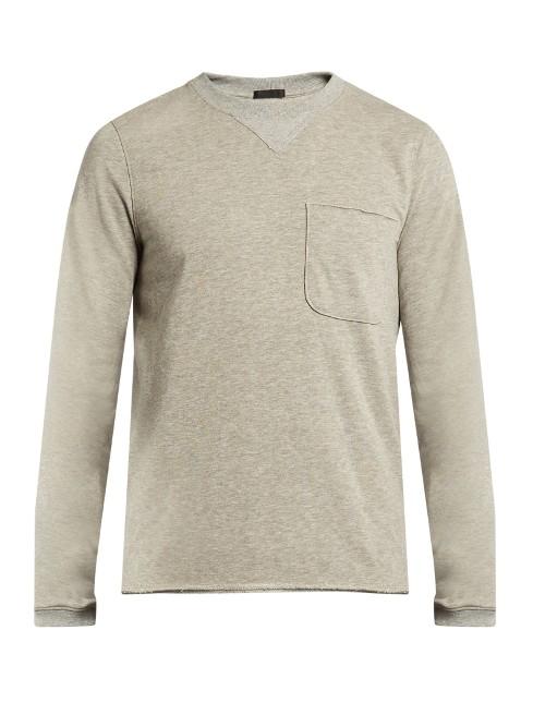 Atm Raw-hem Cotton Sweatshirt