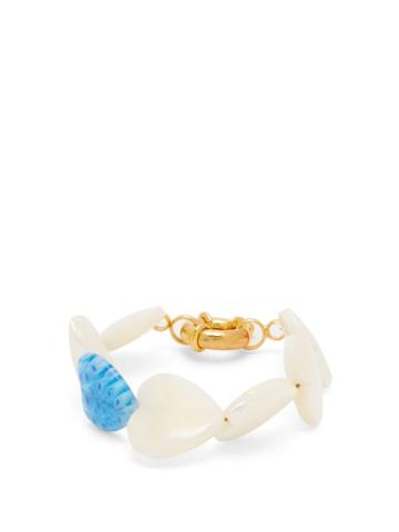 Matchesfashion.com Timeless Pearly - Mother-of-pearl Heart & Gold-plated Bracelet - Womens - Pearl