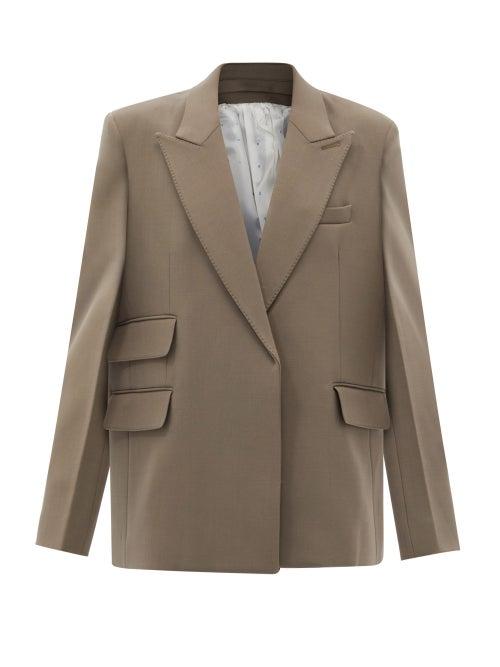 Peter Do - Single-breasted Virgin Wool-blend Suit Jacket - Womens - Grey