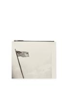 Matchesfashion.com Calvin Klein 205w39nyc - American Flag Print Leather Pouch - Mens - White Multi