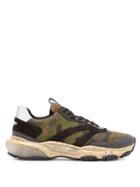 Matchesfashion.com Valentino - Bounce Raised Sole Low Top Trainers - Mens - Green Multi