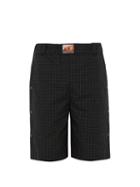 Matchesfashion.com Boramy Viguier - Side Fastening Cotton Twill Shorts - Mens - Black