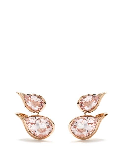 Fernando Jorge - Ignite Morganite & 18kt Rose-gold Earrings - Womens - Rose Gold