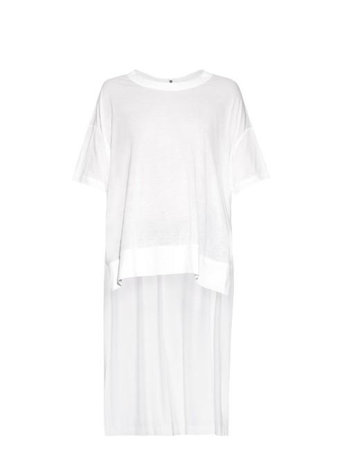 Yohji Yamamoto Regulation Long Back-hem Jersey T-shirt