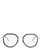 Matchesfashion.com Dior Homme Sunglasses - Round Frame Acetate And Metal Glasses - Mens - Silver Multi