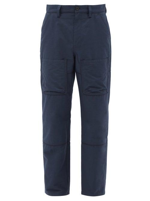 Jacquemus - Pacalo Cotton-blend Wide-leg Trousers - Mens - Navy