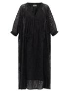 Matchesfashion.com Mes Demoiselles - De Beaurevoir Cotton Kaftan Dress - Womens - Black