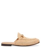 Matchesfashion.com Gucci - King Woven Straw Backless Loafers - Mens - Light Brown