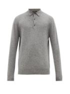 Matchesfashion.com Allude - Cashmere Polo Sweater - Mens - Grey