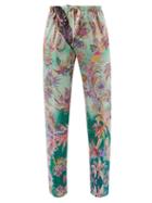 Etro - Paisley-print Silk-crepe Trousers - Mens - Multi