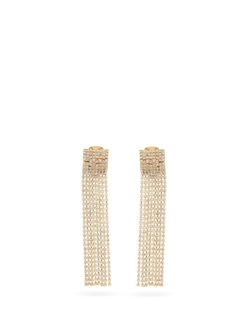 Matchesfashion.com Rosantica - Nilo Crystal Clip Earrings - Womens - Crystal