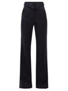 Matchesfashion.com Palmer//harding - Fused Tailored Wool Blend Trousers - Womens - Navy
