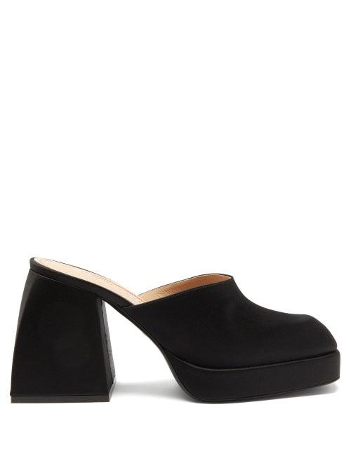 Matchesfashion.com Nodaleto - Bulla Geller Satin Platform Mules - Womens - Black
