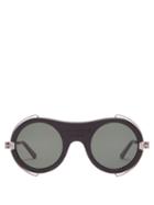 Matchesfashion.com Calvin Klein 205w39nyc - Round Frame Acetate Sunglasses - Mens - Black