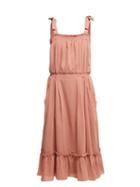 Matchesfashion.com Loup Charmant - Tybee Gathered Organic Cotton Midi Dress - Womens - Pink