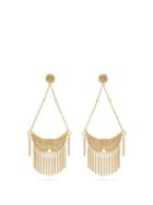 Matchesfashion.com Etro - Oversized Fringed Clip Earrings - Womens - Gold