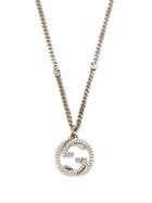 Gucci - Gg-logo Antiqued Sterling-silver Necklace - Mens - Silver
