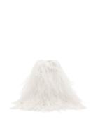 Matchesfashion.com The Attico - Feathered And Beaded Wristlet Pouch - Womens - White