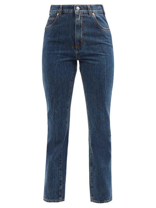 Alexander Mcqueen - High-rise Cropped Jeans - Womens - Denim