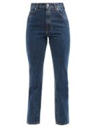 Alexander Mcqueen - High-rise Cropped Jeans - Womens - Denim