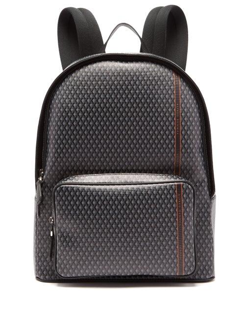 Matchesfashion.com Dunhill - Engine Turn Technical Canvas Backpack - Mens - Grey