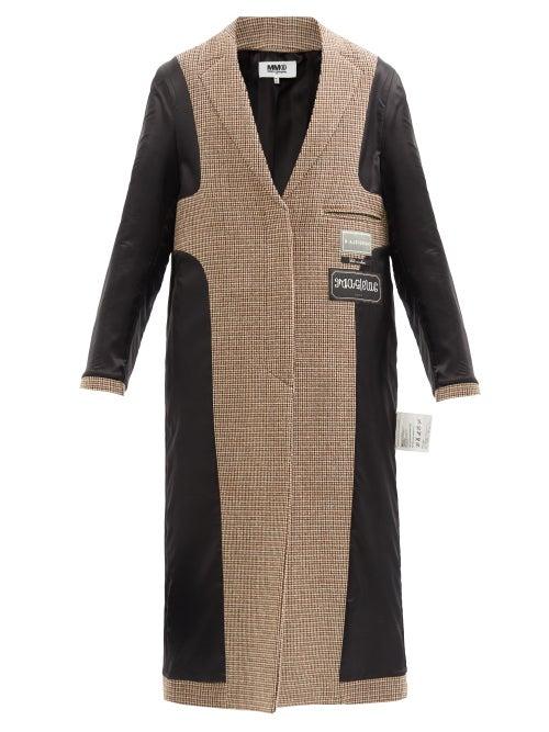Mm6 Maison Margiela - Inside-out Reversible Panelled Wool-blend Coat - Womens - Brown