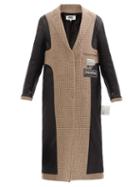 Mm6 Maison Margiela - Inside-out Reversible Panelled Wool-blend Coat - Womens - Brown