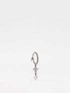 Raphaele Canot - Set Free Diamond & 18kt Black Gold Single Earring - Womens - Black Multi