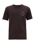 Matchesfashion.com Calvin Klein Performance - Logo Roundel Zipped Pocket Cotton Blend T Shirt - Mens - Black
