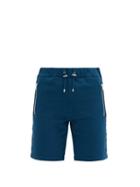 Matchesfashion.com Balmain - Logo-embossed Cotton Shorts - Mens - Navy
