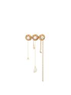 Matchesfashion.com Marine Serre - Pearl And Shell-charm Chain Hair Clip - Womens - Gold