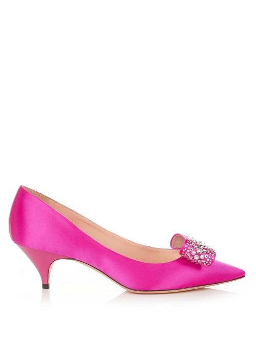 Rochas Bow-embellished Point-toe Pumps