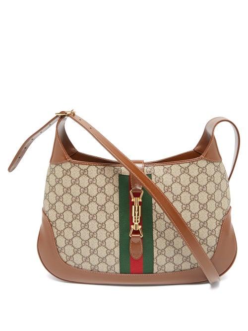 Gucci - Gg- Logo Coated-canvas And Leather Shoulder Bag - Mens - Brown Multi