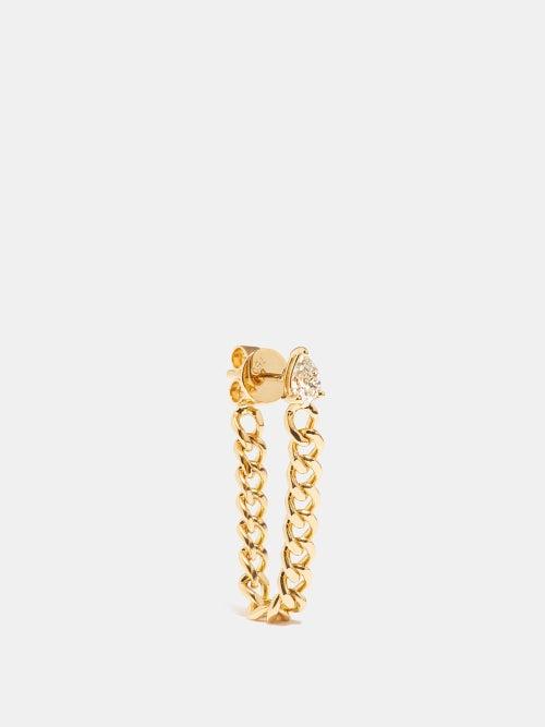 Anita Ko - Diamond & 18kt Gold Single Earring - Womens - Gold Multi