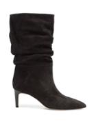 Ladies Shoes Paris Texas - Slouchy Suede Boots - Womens - Black